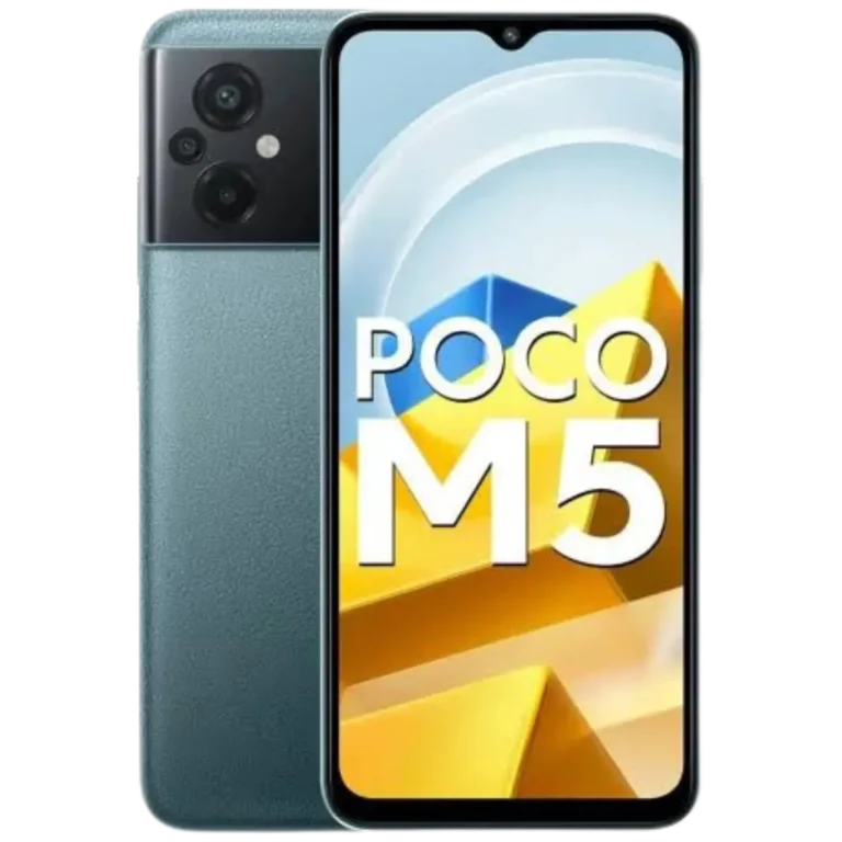 Xiaomi Poco M5 smartphone front and back view